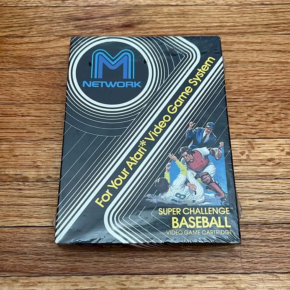 Super Challenge Baseball Video Game Cartridge / Atari 2600 / 1982 / New Sealed